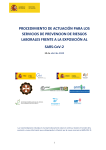 Procedimiento de actuación para los servicios de PRL frente a la exposición al SARS-COV-2